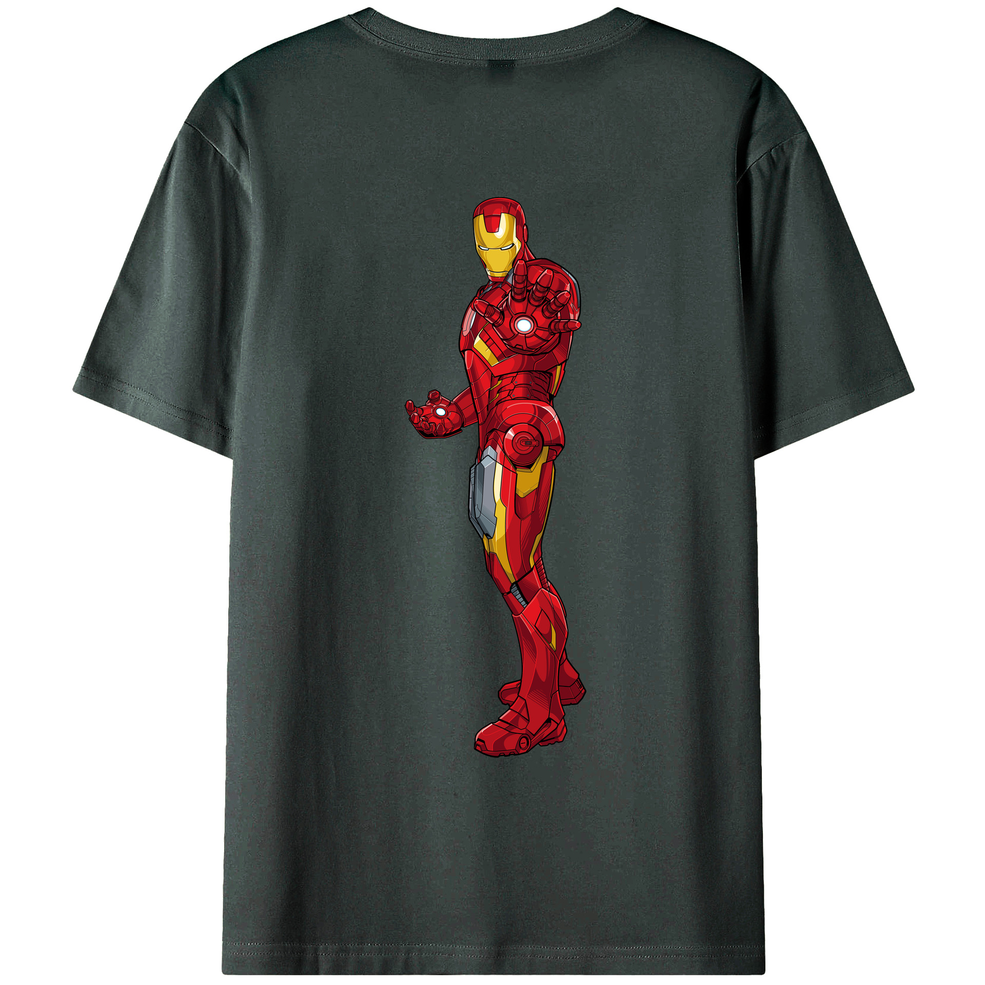 （画像用） アベンジャーズ The Avengers 綿100％ メンズ半袖Tシャツ（バックプリント） 通気性